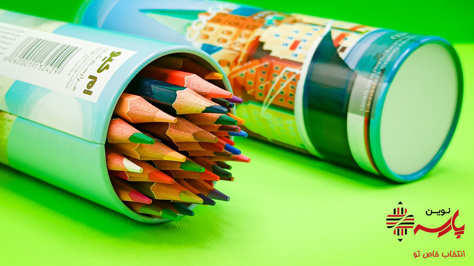 مداد رنگی 36 رنگ لوله ای ام کیو